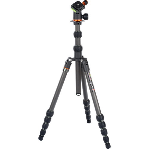 3 Legged Thing Punks Brian Travel Tripod With Airhed Neo Ball Head (Carbon Fiber, Black/Gray)
