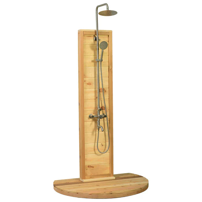 Almost Heaven Salem 2 Person Barrel Sauna & Almost Heaven Tower Outdoor Shower