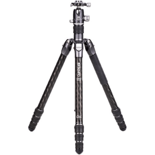 Benro Rhino Carbon Fiber Three Series Tripod/ Monopod With Vx30 Ballhead, 4 Leg Sections, Twist Leg Locks, Padded Carrying Case
