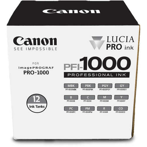 Canon Pfi-1000 Lucia Pro 12 Ink Tank Set