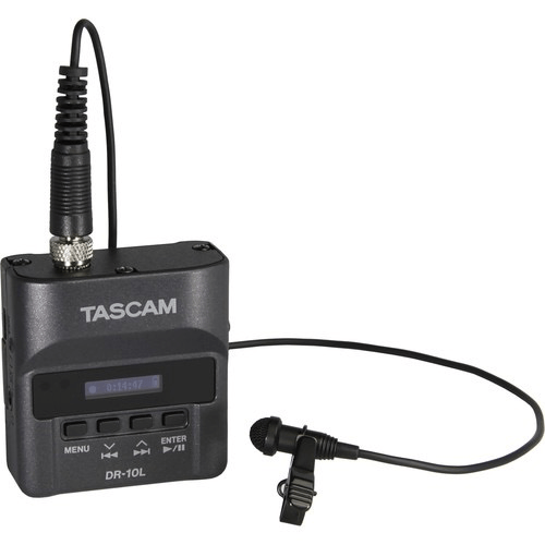 Tascam Dr-10L Micro Portable Audio Recorder With Lavalier Microphone (Black)