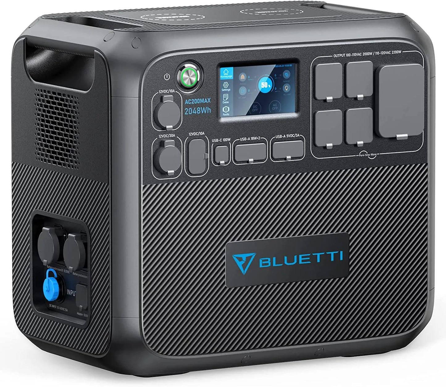 BLUETTI AC200MAX 2200W Power Station Solar Generator 2048Wh LiFePO4 Battery MPPT