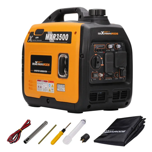 Gas Powered 3500 Watt Portable Inverter Generator Super Quiet 58 dB Home Backup