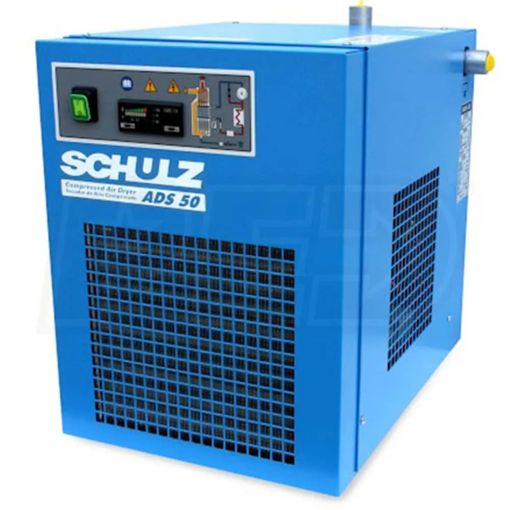 Schulz ADS-50-UP Non-cycling Compressed Air Dryer, Blue; Electronic Controller; 115V; 232 PSI Max Inlet Pressure; Single Phase Circuit; 50 CFM