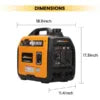 Gas Powered 3500 Watt Portable Inverter Generator Super Quiet 58 dB Home Backup