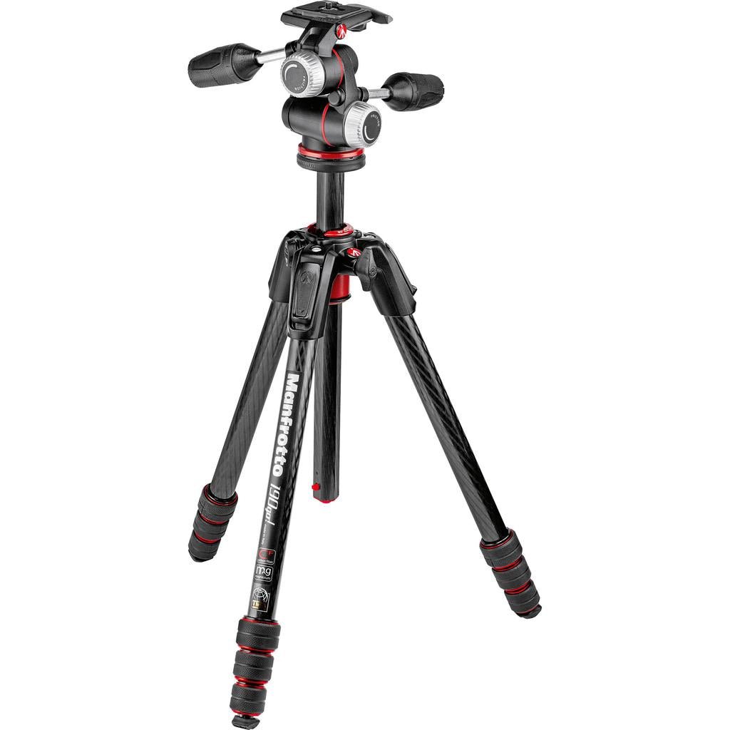 190Go! Carbon Fibre Kit 4 Section With Xpro 3-Way Head