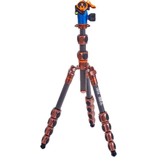 3 Legged Thing Leo 2.0 Tripod Kit With Airhed Pro Lever Ball Head (Bronze And Blue)