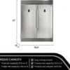 Forno Rizzuto 60" Inch W. Dual Combo Either Refrigerator and or Freezer Combo 27.6 Cubic Ft.