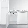 Summit Appliance ACKDW721G 72" Wide All-in-one Kitchenette with Full-sized Frost-free Refrigerator-Freezer, 24" Dishwasher