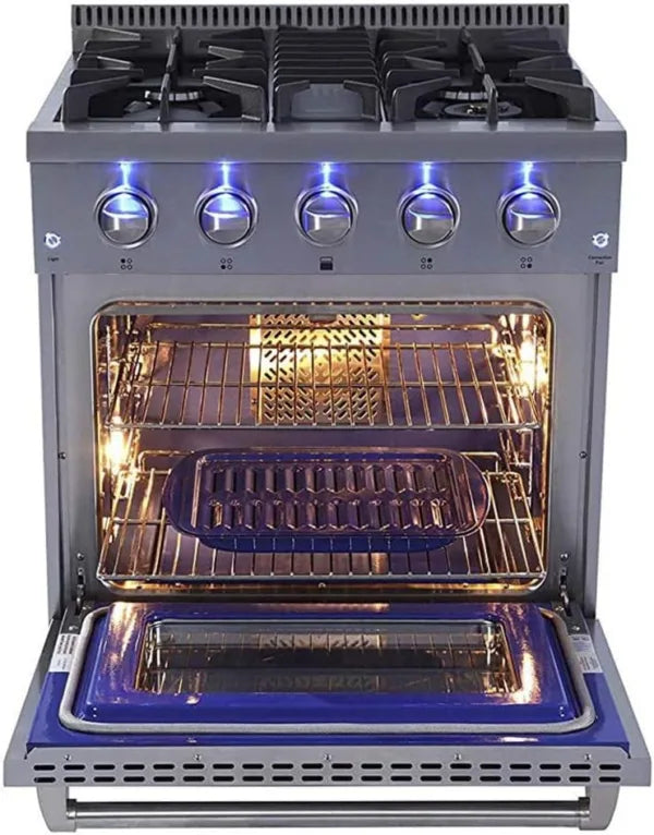 Thor Kitchen 30 inch Freestanding Pro-Style Professional Gas Range with 4.2 cu. ft, 4 Burners