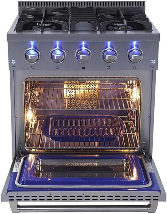 Thor Kitchen 30 inch Freestanding Pro-Style Professional Gas Range with 4.2 cu. ft, 4 Burners