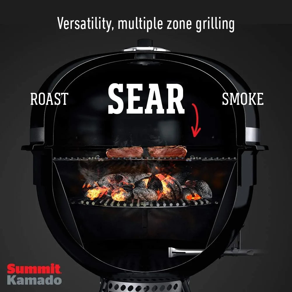 Weber Summit Kamado S6 Charcoal Grilling Center, Black