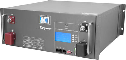 LVGOO 48V 100Ah LiFePO4 Battery 51.2V 5Kw Lithium Battery Home Battery with 100A BMS LED Monitor