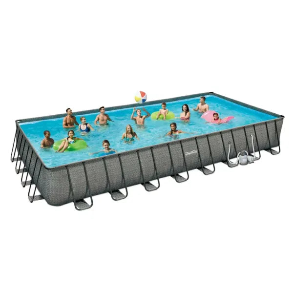 Summer Waves 32ft x 16ft x 52in Above Ground Frame Swimming Pool Set