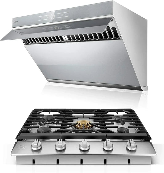 FOTILE Range Hood Under Cabinet Kitchen Stainless Steel Wall Mount with LED Light 30 inches