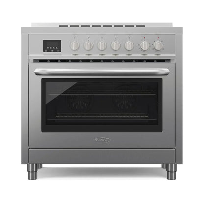 KoolMore 36 Inch All-Electric Range Oven with Ceramic Cooktop Burners, Stainless Steel Kitchen Stove