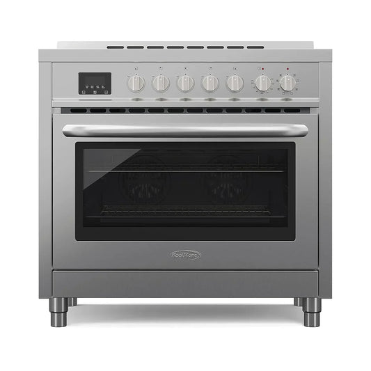 KoolMore 36 Inch All-Electric Range Oven with Ceramic Cooktop Burners, Stainless Steel Kitchen Stove