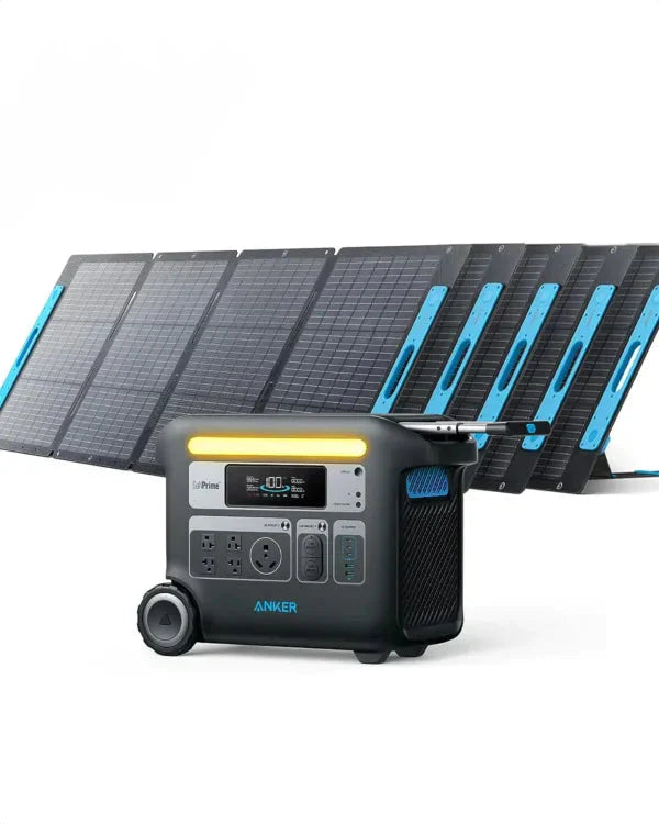 Anker SOLIX F2000 Portable Power Station, PowerHouse 767, 2048Wh GaNPrime Solar Generator with 5×200W Solar Panels, LiFePO4 Batteries, 4 AC Outlets...
