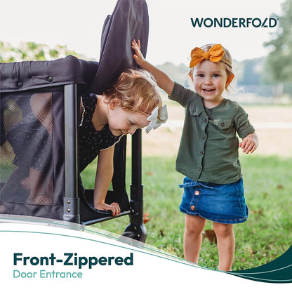 Wonderfold W2 Elite Double Stroller Wagon Gray