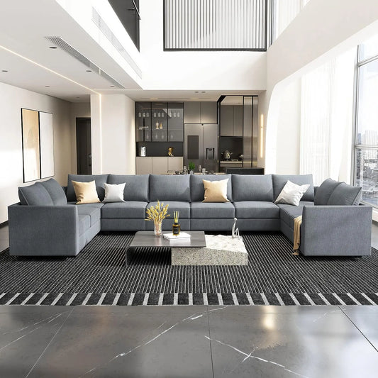 HONBAY Modular Sectional Sofa Sleeper Couch, Oversized Sectional Sofa