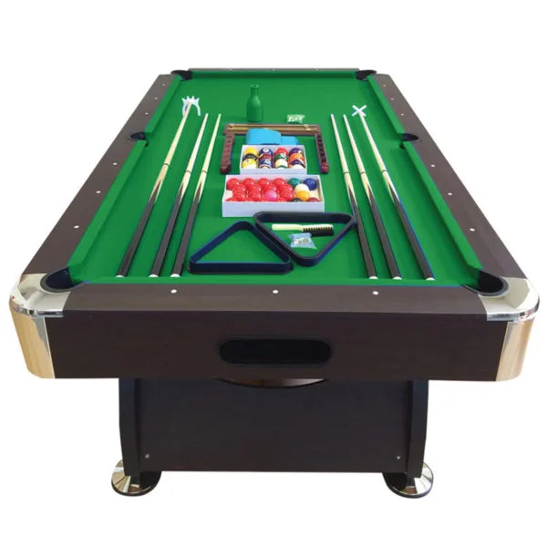 8' Feet Billiard Pool Table Snooker Full Set Accessories Game Vintage Green 8FT