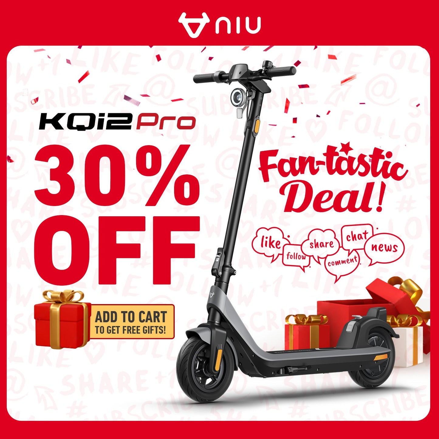 Niu Kqi2 Pro Electric Kick-Scooter