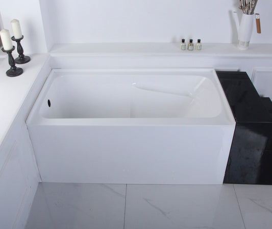 Aqua Eden Vtap543023R 54 X 30 X 22 Acrylic Alcove Bathtub W/Arm Rest