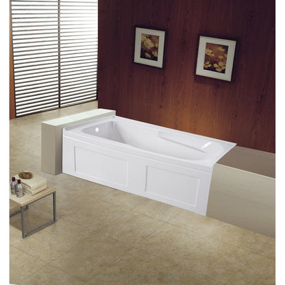 Aqua Eden Vtap603220Cl Alcove Bathtub 60 In. L X 32 In. W X 20-1/2 In. H