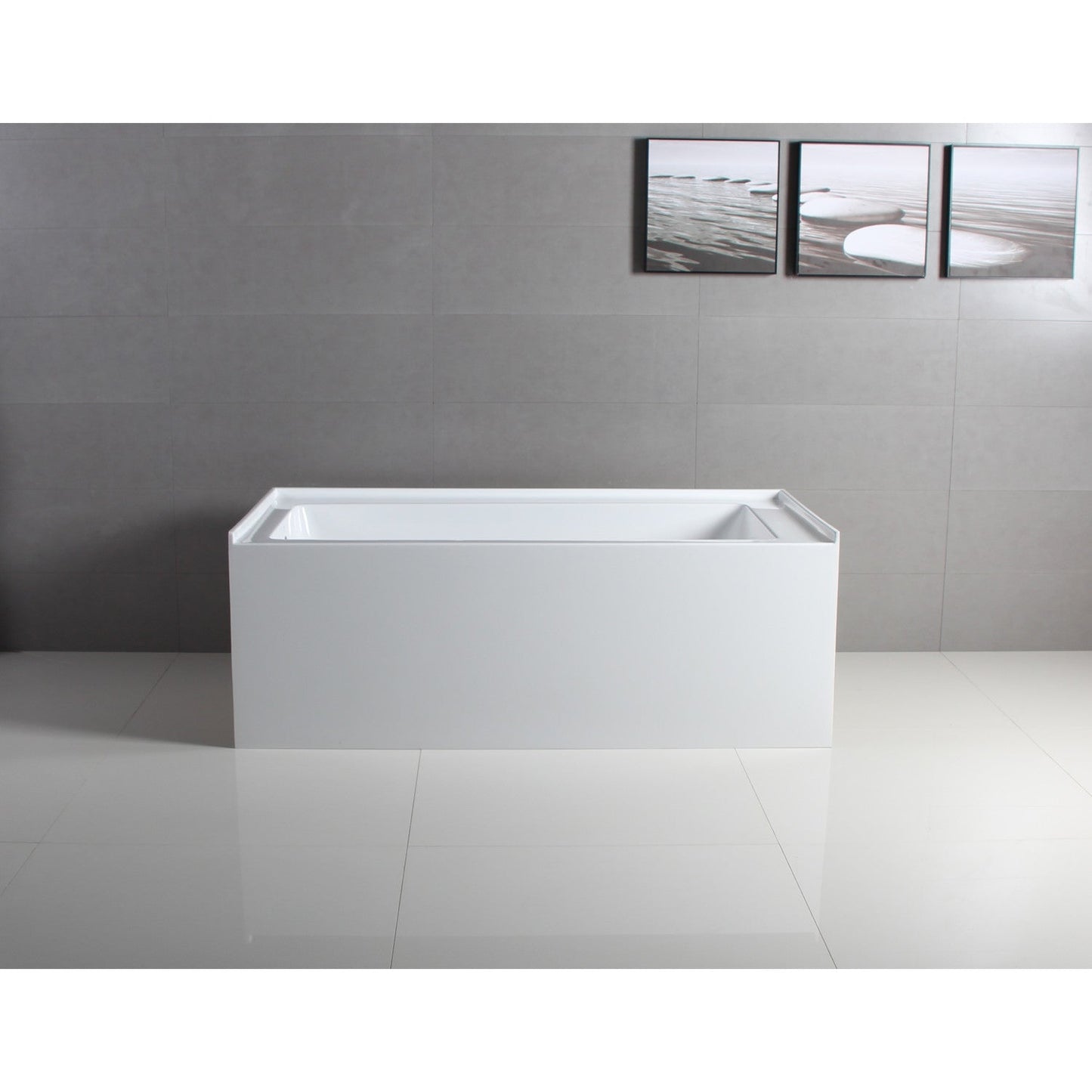 Aqua Eden Vtap603222L Alcove Bath Tub (L)60"X (W)32" X (H)21-5/8"