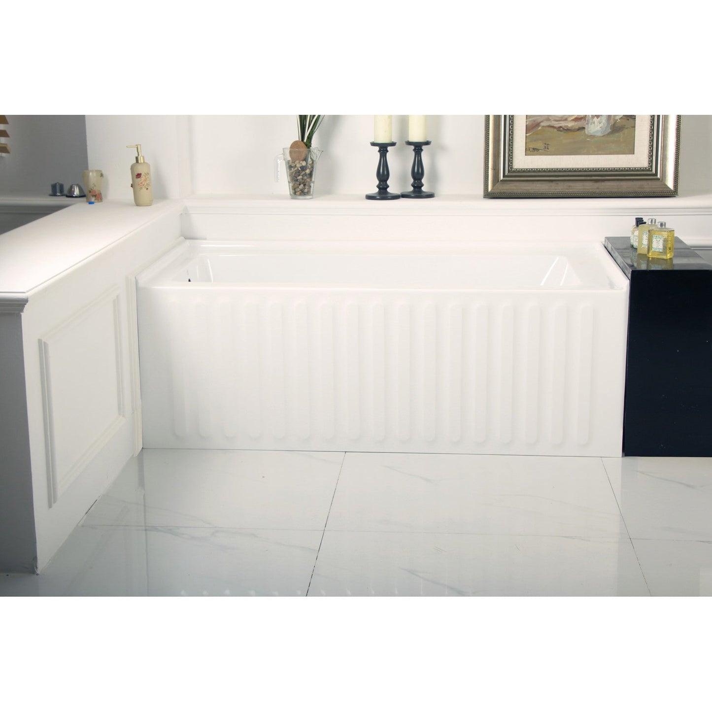 Aqua Eden Vtde603121X-P 60X30X22 Acrylic Alcove Bathtub