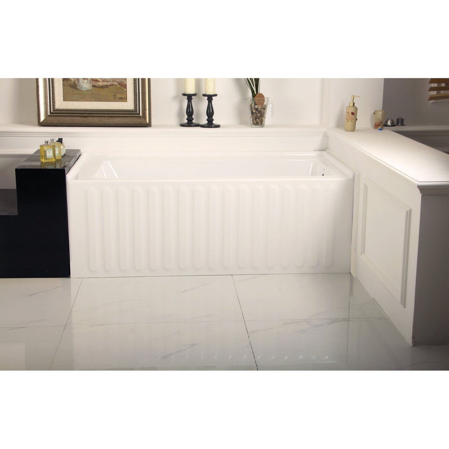 Aqua Eden Vtde603121X-P 60X30X22 Acrylic Alcove Bathtub