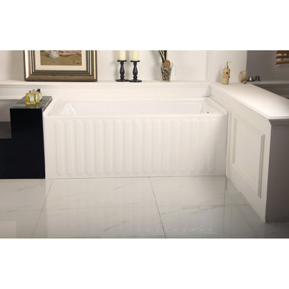 Aqua Eden Vtde603121X-P 60X30X22 Acrylic Alcove Bathtub