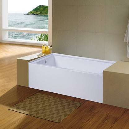 Aqua Eden Vtde603122X-P 60-Inch Acrylic Regular Alcove Tub