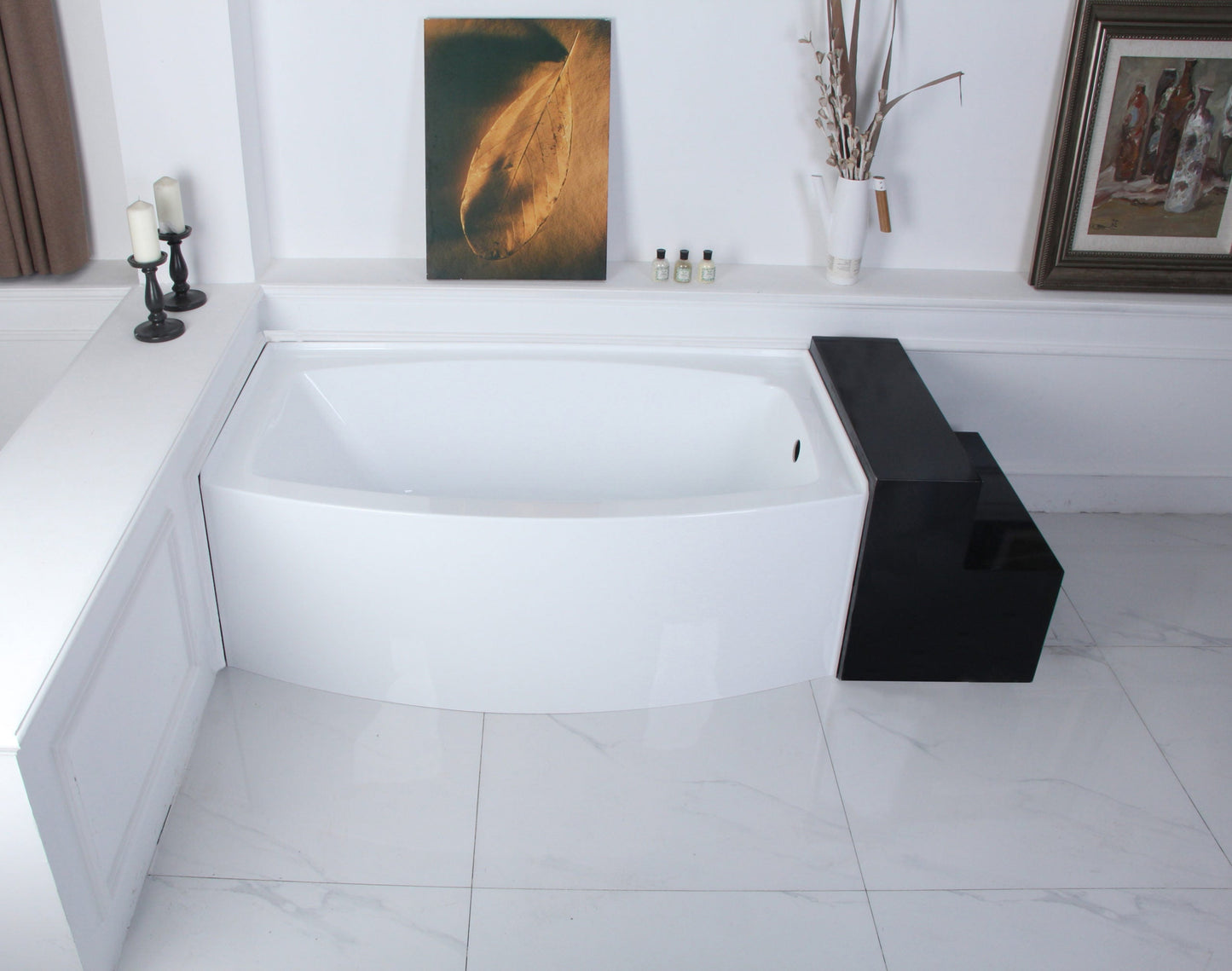Aqua Eden Vtdr603022L Inflection Alcove Bathtub  (L)60" X (W)35" X (H)21-5/8"
