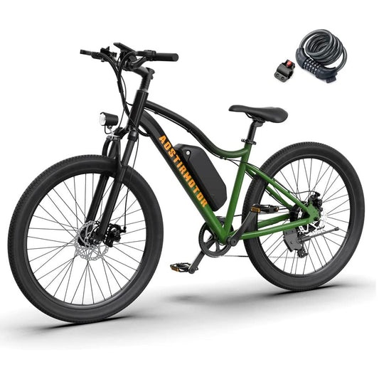 Aostirmotor A350 Electric Bike 350W 36V 10.4Ah Ebike, 26X2.1 Inch Ebike, Mini Electric Bike，electric Bike For Adults