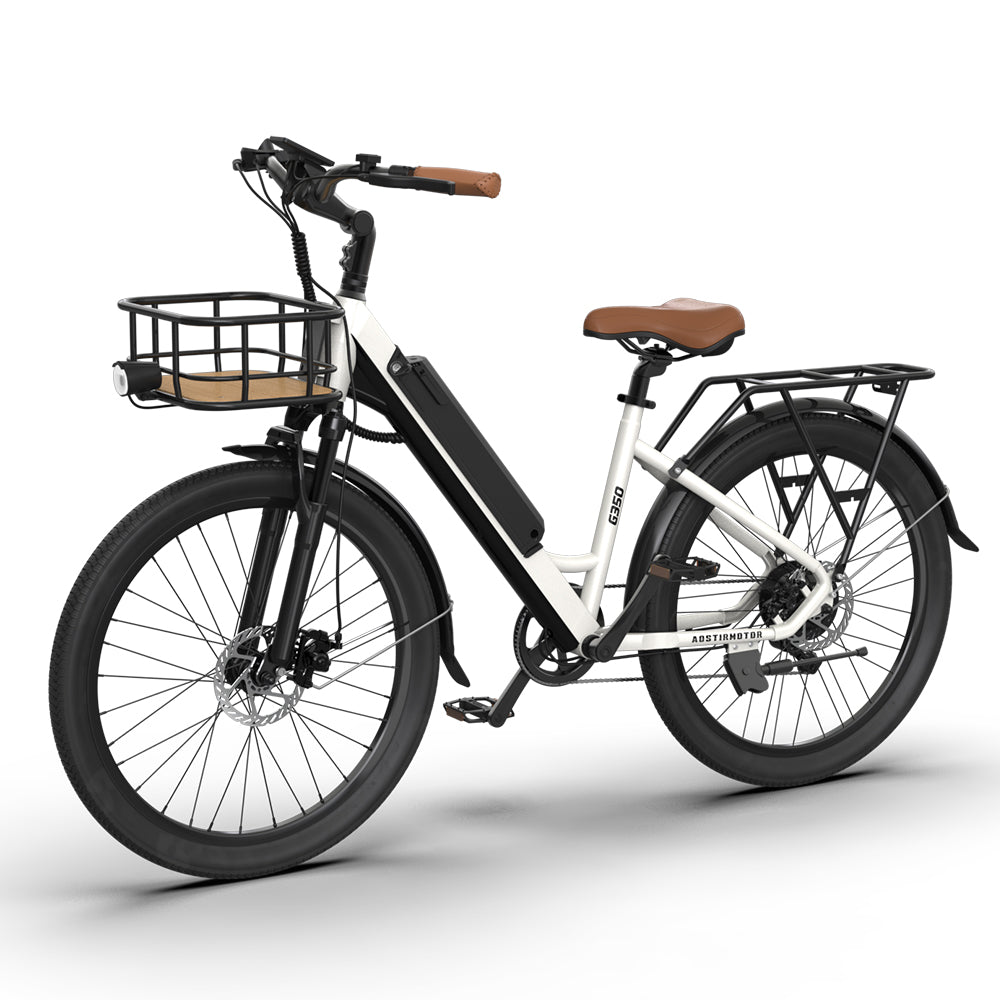 Aostirmotor G350 Electric Bike 350W 36V 10Ah Ebike, 26X2.1 Inch Mini Electric Bike For Girls