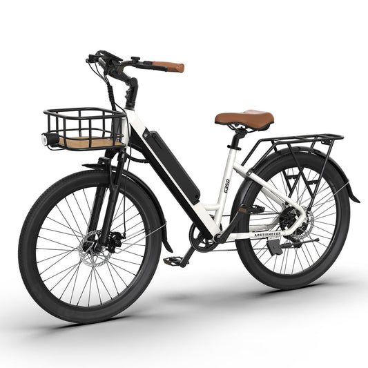 Aostirmotor G350 Electric Bike 350W 36V 10Ah Ebike, 26X2.1 Inch Mini Electric Bike For Girls