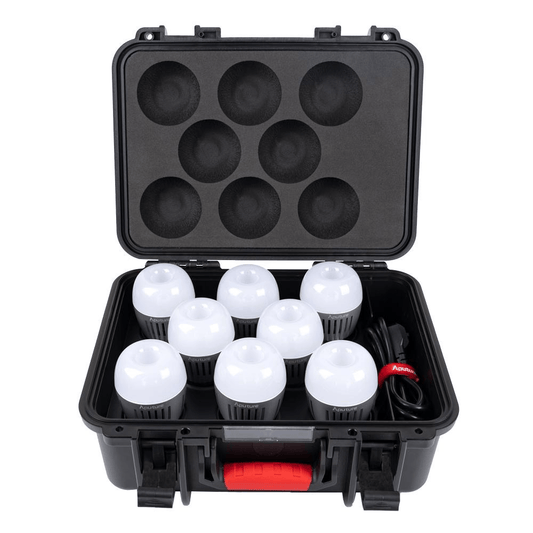 Aputure Accent B7C Rgbww Led 8-Light Kit With Charging Case