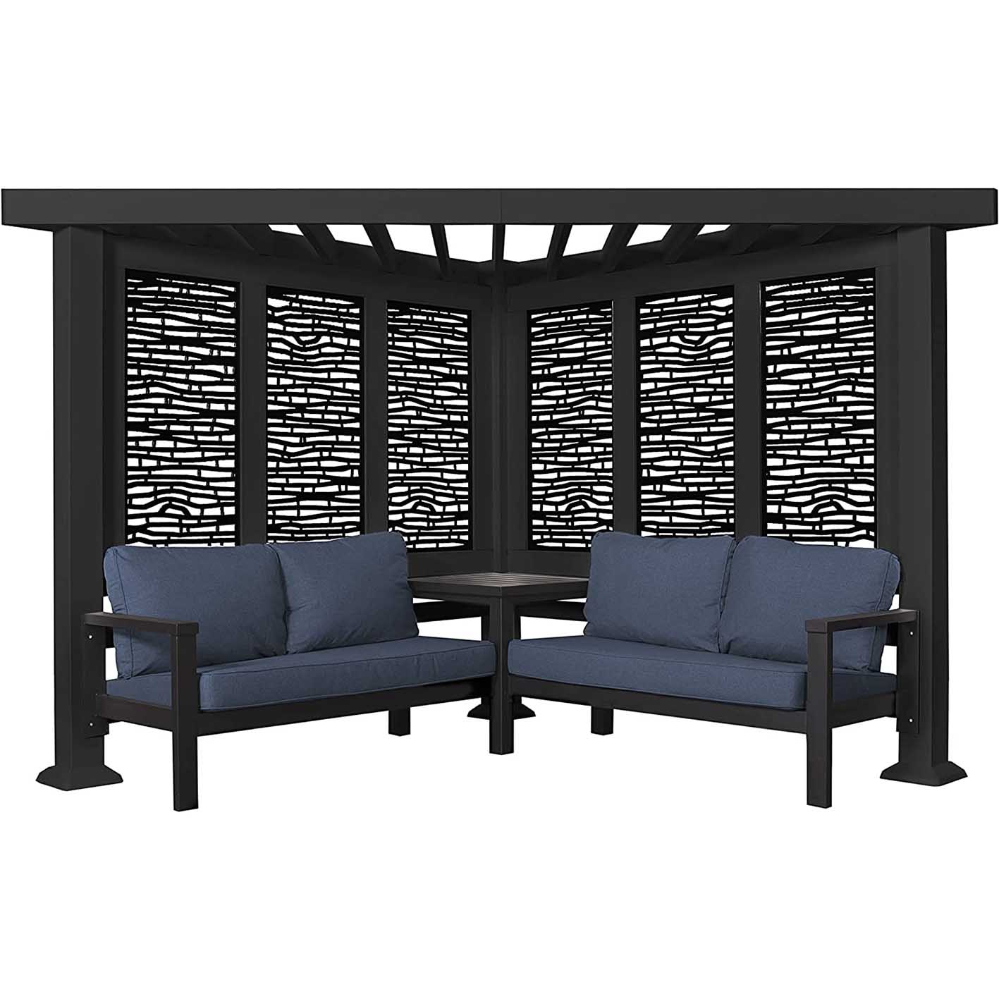 Backyard Discovery Glendale Traditional Pergola with Conversation Seating (Slate)