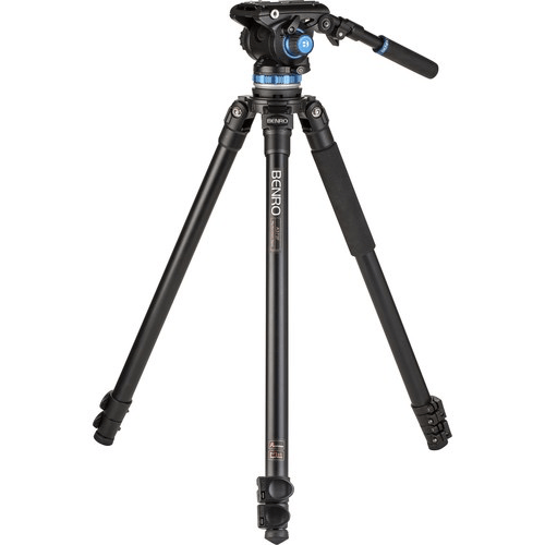 Benro A373F Series 3 Al Tripod, S6Pro Head, 75Mm Half Ball Adapter, 3-Leg Sections, Flip Lock Leg Release