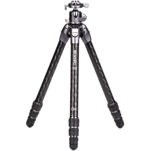 Benro Tortoise Columnless Carbon Fiber Three Series Tripod With Gx35 Ballhead, 4 Leg Sections, Twist Leg Locks, Padded Carrying Case (Ttor34Cgx35)...
