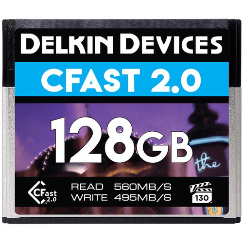 Delkin 128Gb Cfast 2.0 Vpg-130 Memory Card