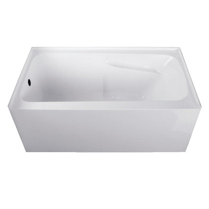 Aqua Eden Vtap543023R 54 X 30 X 22 Acrylic Alcove Bathtub W/Arm Rest