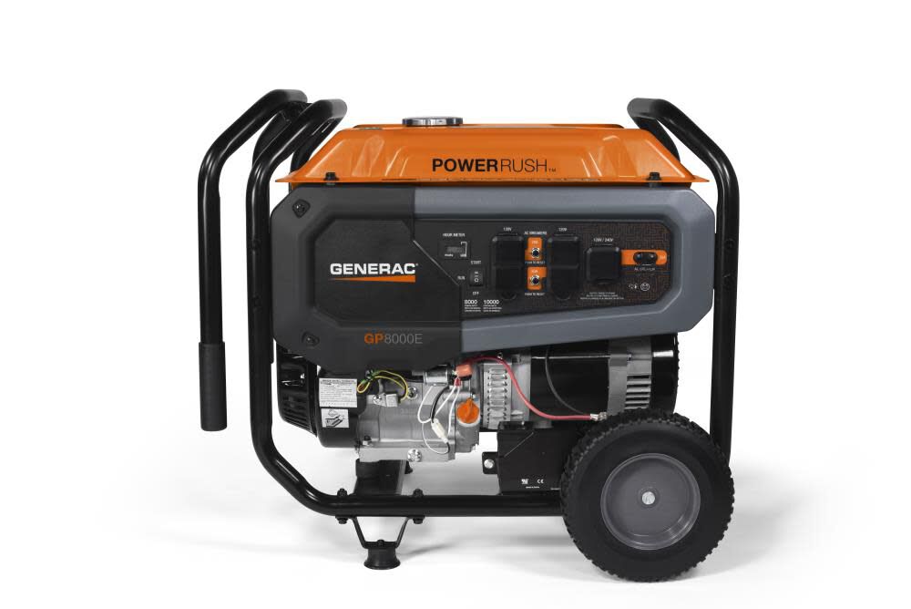 Generac GP8000E 8,000 Watt Portable Generator Electric Start 49 State