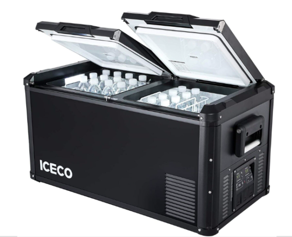 ICECO VL75 ProS Dual Zone Car Fridge Freezer Camping Portable 79QT Refrigerator