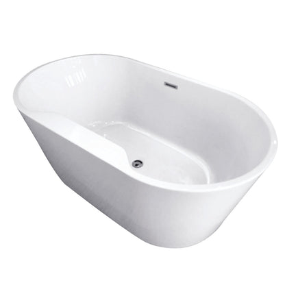 Aqua Eden Vtde563224 56-Inch Acrylic Freestanding Tub With Drain