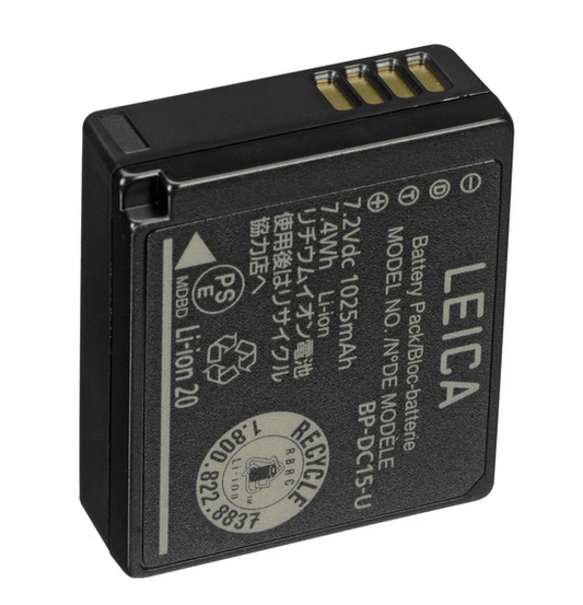 Leica Bp-Dc15 Lithium Ion Battery For D-Lux (Typ 109)