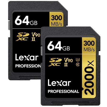 Lexar Pro 2000X Sd Uhs-Ii 64Gb 2Pk