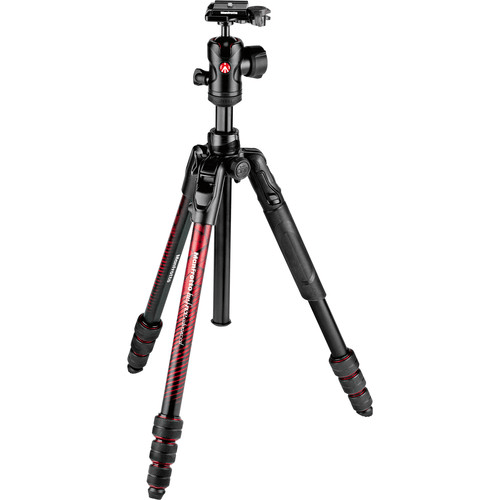 Manfrotto Befree Advanced Travel Aluminum Tripod With Ball Head (Twist Locks, Red)