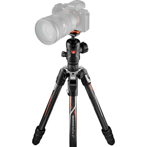Manfrotto Befree Gt Travel Carbon Fiber Tripod With 496 Ball Head For Sony A Series Cameras (Black)